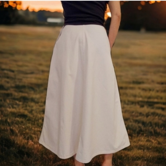 Vtg CK Pale Pink Denim Skirt - Picture 10 of 16